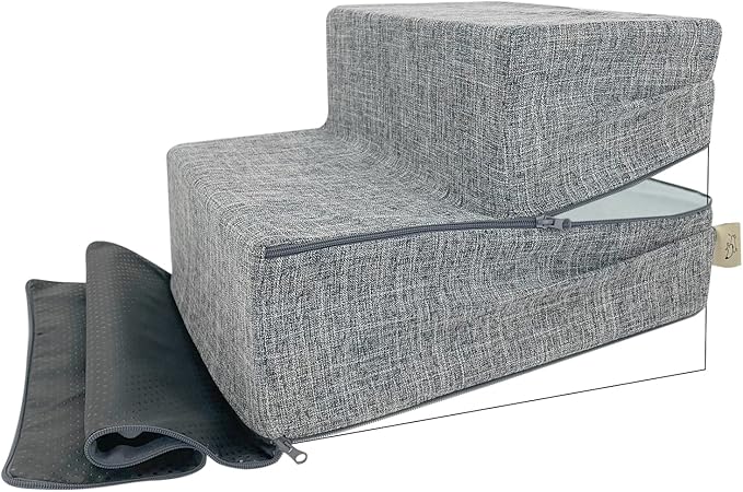 Best Pet Supplies Foldable Pet Stairs Cover for Foam Dog Ramps 2-Step