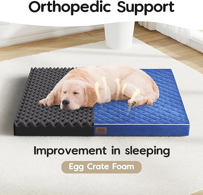 Orthopedic Dog Beds for Large Dogs with Removable Washable Cover 36 inch,
