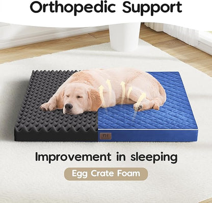 Orthopedic Dog Beds for Large Dogs with Removable Washable Cover 36 inch,