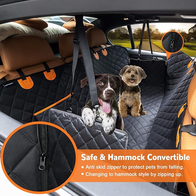 URPOWER Dog Car Seat Cover for Pets 100% 600D Heavy