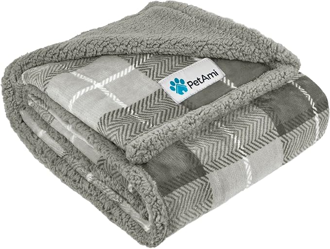 PetAmi Dog Blanket for Medium Large Dogs 40x60 Plaid
