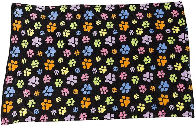 SPOT Ethical Pets 50064 Snuggler Rainbow Pawprnt Blanket