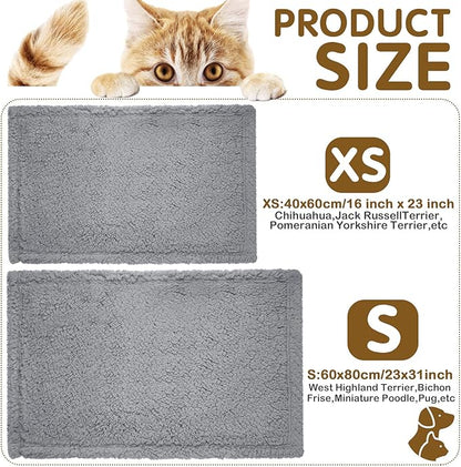 Newwiee 6 Pcs Blankets for Dogs Washable Gray/Beige/Khaki(31 x 24 Inch)