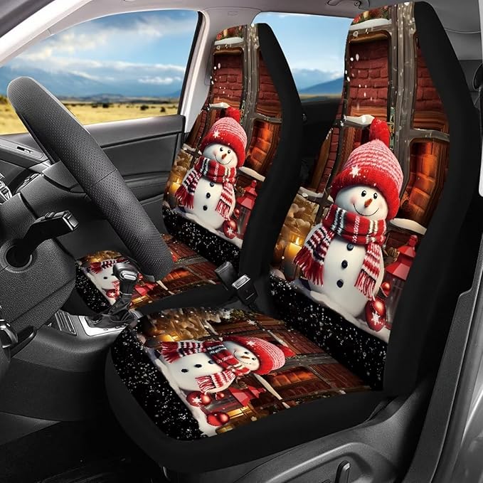 Christmas Snowman Automotive Full Set Seat Covers 4