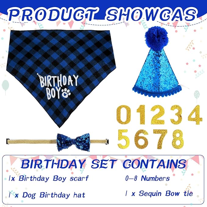 WLLHYF Dog Birthday Party Supplies