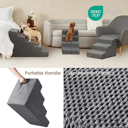 EHEYCIGA Dog Stairs for Small Dog 15.7”H 3-Step Slope