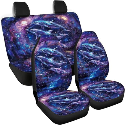 Galaxy Dolphin Seat Covers for Cars Full Set