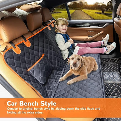 Dog Car Seat Cover for Back Seat 100% Waterproof,