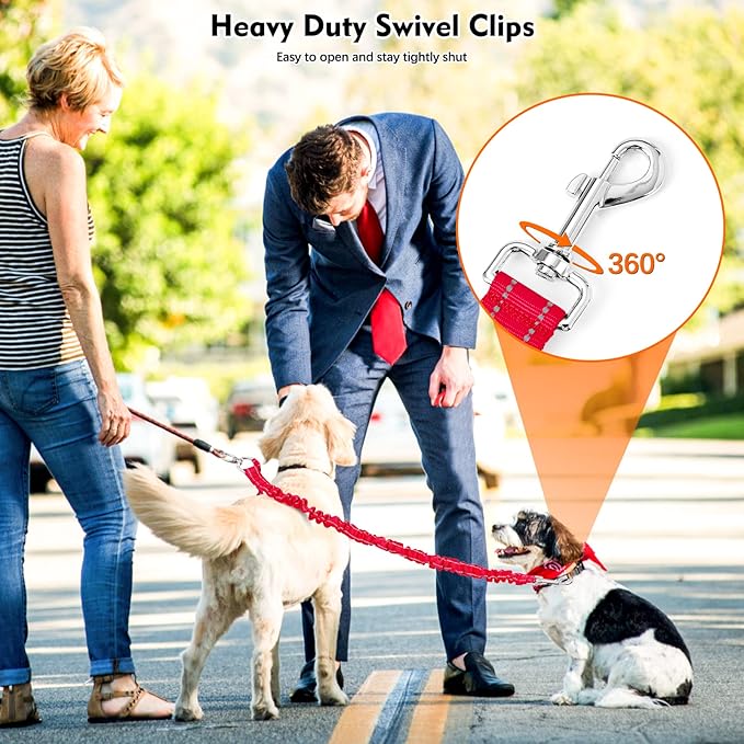 2 Dog Leash 360° Swivel 2 Dogs