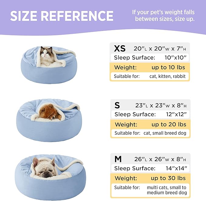 Lesure Cat Bed with Cover Cave 20"