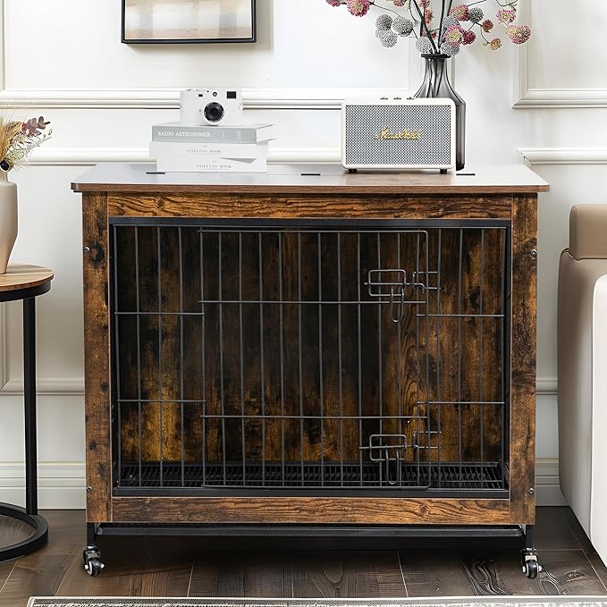 NicBex Dog Crate Furniture 23.6" L 25lb, Dog