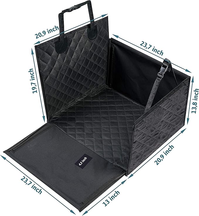 Dog car seat for The Back Seat – 23.7'' x 20.9'' x 13.8'' –