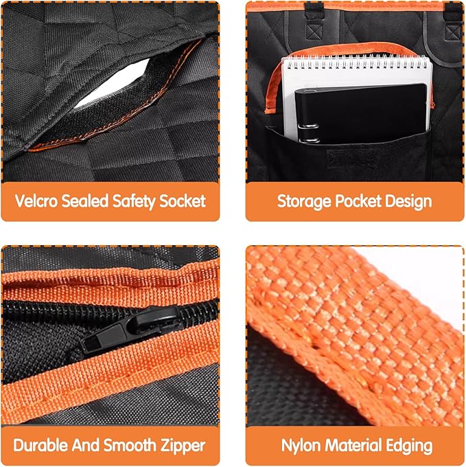 3 in 1 Split Dog Car Seat Cover for Back Seat 100% Waterproof 3 in 1)