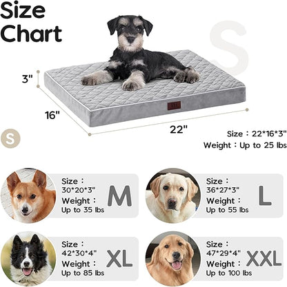 Orthopedic Dog Beds for Small Dogs with Removable Washable Cover 22 inch,