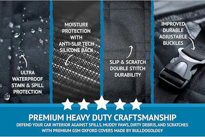 Bulldogology Front Car Seat Covers for Dogs 100% Waterproof