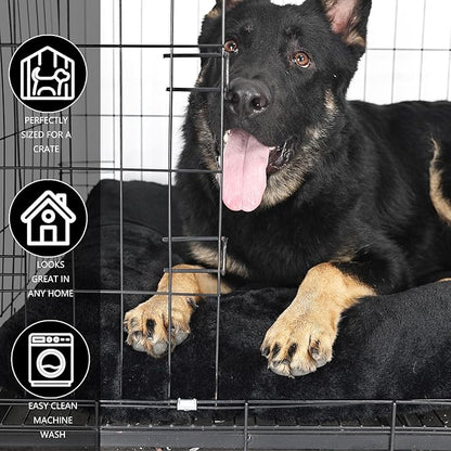 nononfish Dog Crate Bed 48 x 30 for Extra Large Dogs Washable with Anti-Slip Bottom fit Metal Dog Crates or Cages