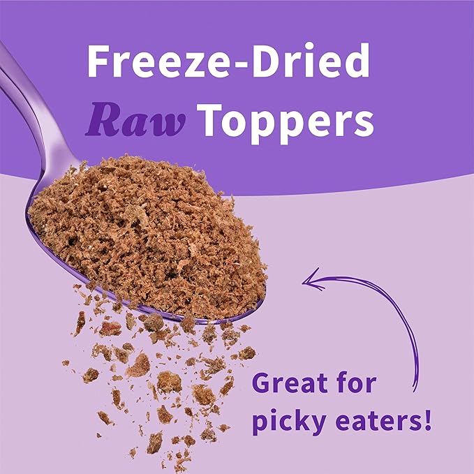 Halo Freeze Dried Raw Topper, Beef Protein Recipe, Freeze Dried Raw, Real Meat Topper, All Life Stages, 3.5-OZ Bag