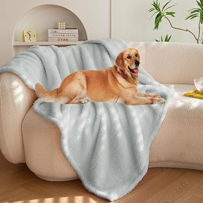 PETHUR Super Soft Dog Blankets for Large Dogs 40"x60", Light