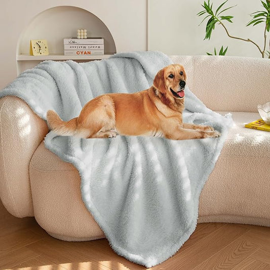 PETHUR Super Soft Dog Blankets for Large Dogs 40"x60", Light