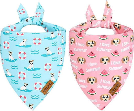 Summer Dog Bandanas 2 Pack