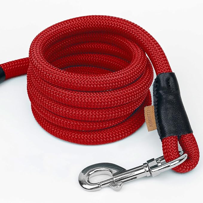 Dog Leash ((1/2") - 6FT, Red)