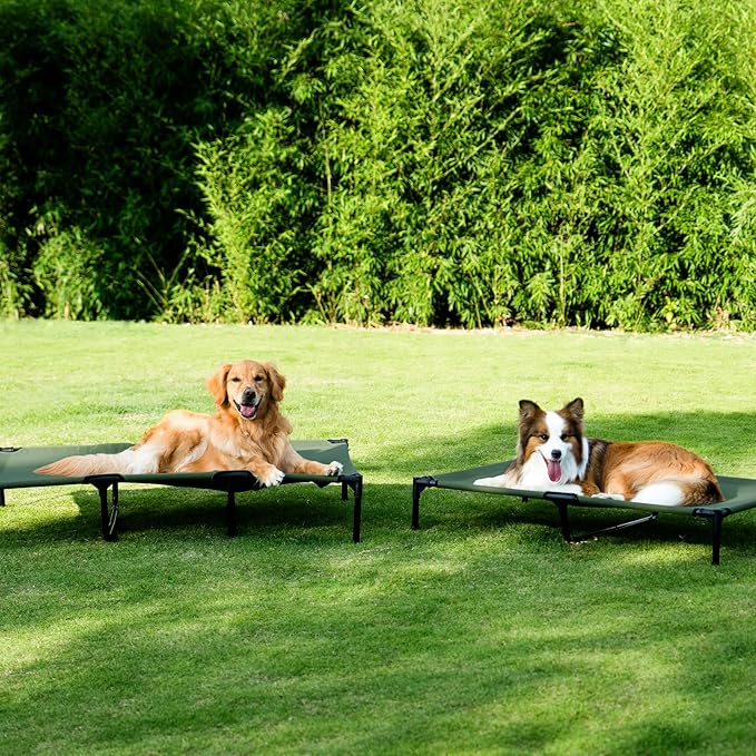 EHEYCIGA 44 Inch Elevated Dog Cot Beds for Large Dogs