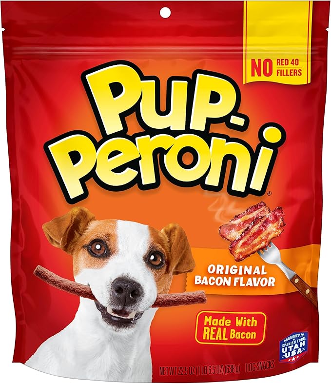 Pup-Peroni Dog Treats, Original Bacon Flavor, 22.5 Ounce, Made with Real Bacon