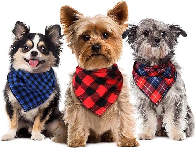 Christmas Dog Bandanas 6 Pieces Style,22 Inch)