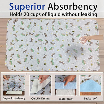 Washable Pee Pads for Dogs 2Pack 41''x41''