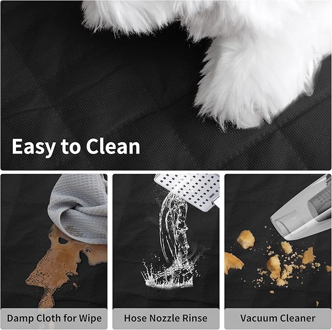 Easy-Going Waterproof Dog Car Seat Cover (59"x63", Black)