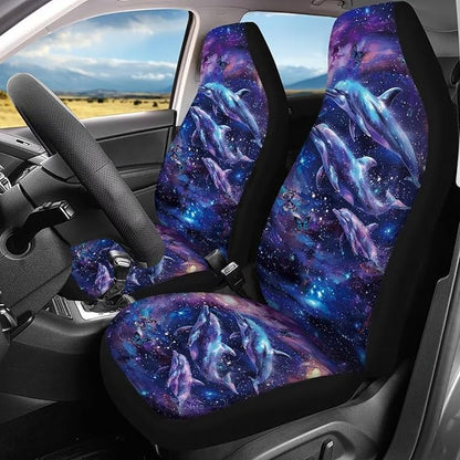 Galaxy Dolphin Seat Covers for Cars Full Set