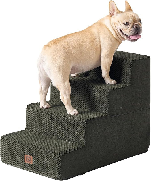 EHEYCIGA Dog Stairs for Bed 18”H 4-Step Dog