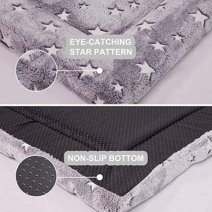 Figopage Stylish Dog Bed for Crate with Removable Machine Washable Prints,36x24 Inches