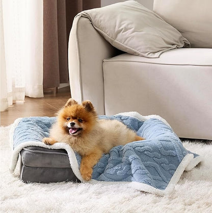 Bedsure Waterproof Dog Blankets for Small Dogs 25"x35", Light