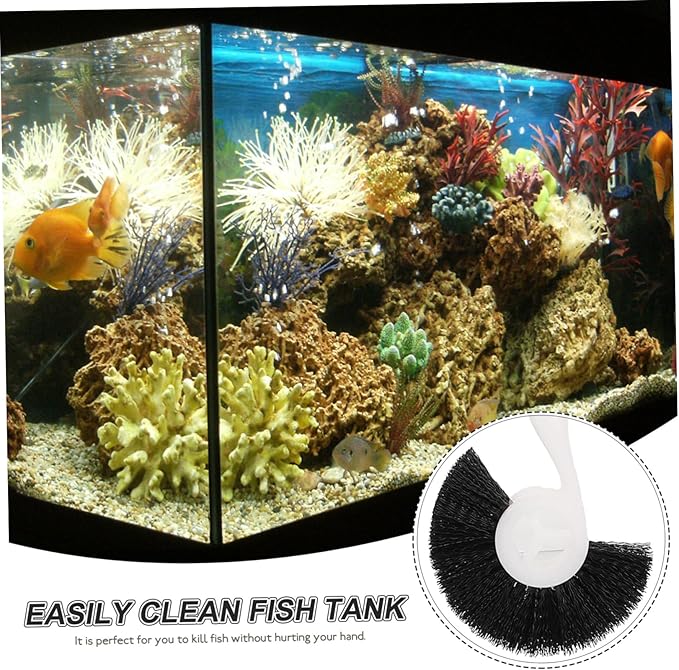 Aquarium Cleaning Brush with Spiral Brush Fish Tank Cleaner Tool for Efficient Aquarium Maintenance Handle for Easy Use Suitable for All Aquarium Sizes