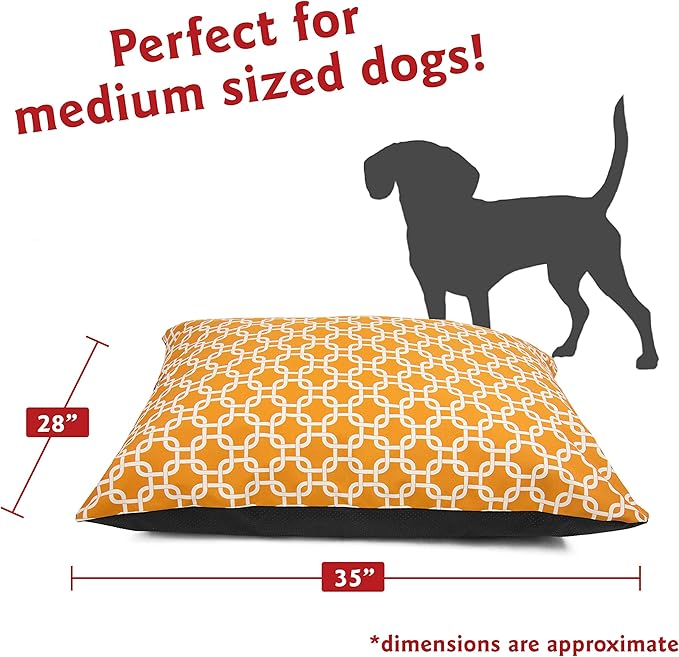 Majestic Pet Rectangle Medium Dog Bed Washable – Non Slip Comfy Pet Bed – Dog Crate Bed Super Value Pillow Dog Bed – Dog Kennel Bed for Sleeping 35 x 28 Inch