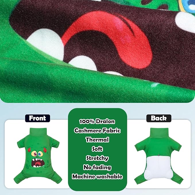 CuteBone Turtleneck Dog Pajamas Pet Clothes Thermal Dralon Onesie Cashmere High-Necked Puppy Pjs Coat GP08S