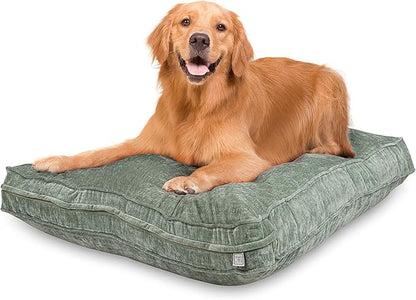 Sherry Kline Chenille Velvet Dog Bed Light Grey 26” x 36” x 3”