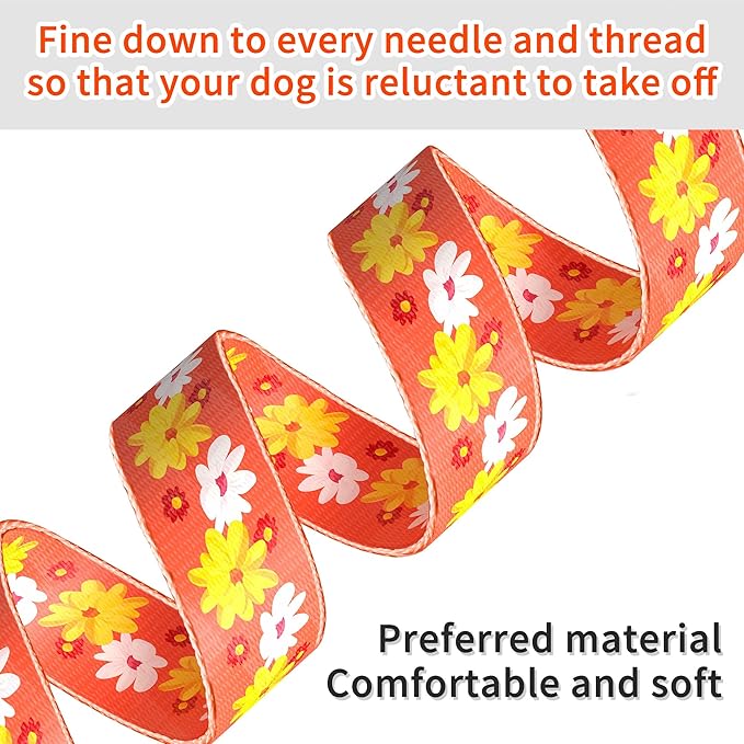 Cute Floral Dog Collar for Small Medium Large Dogs