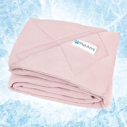 PetAmi Premium Cooling Dog Blanket 40x60, Pink