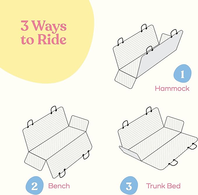 100% Waterproof Car Seat Cover for Dogs 600D Heavy