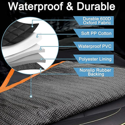 Dog Car Seat Cover for Back Seat Flaps,100% Waterproof