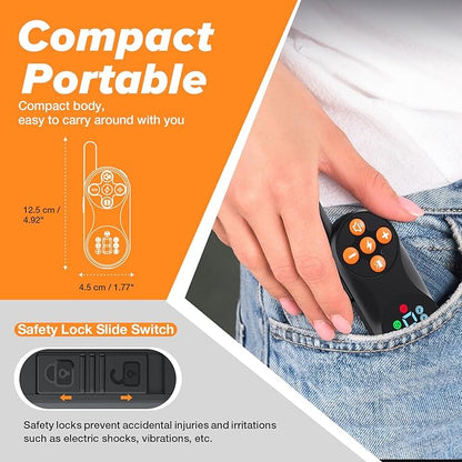 Dog Training Collar with Remote 1000FT Electric 3 Modes, Lock,IPX7 Waterproof