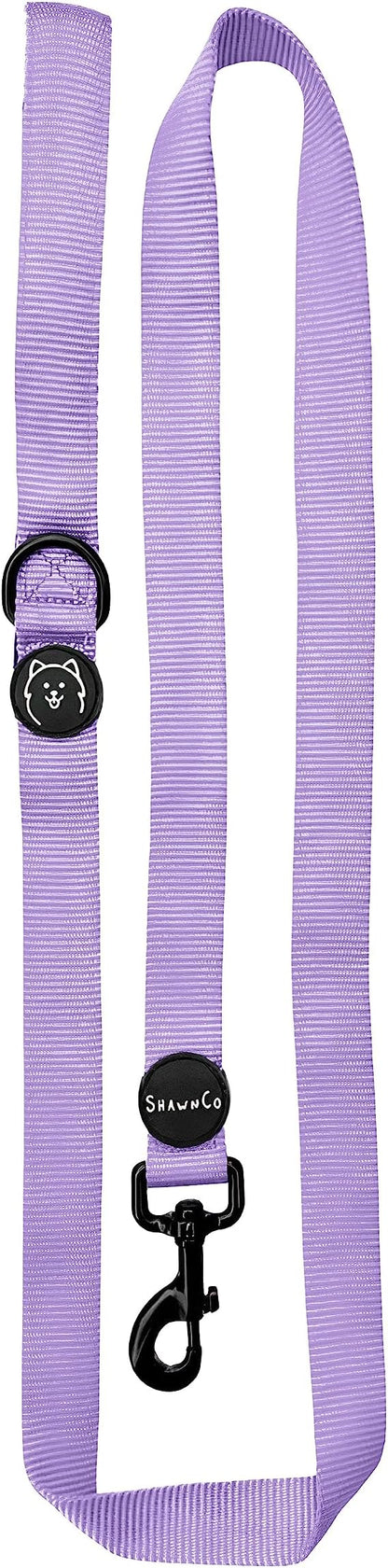 ShawnCo Dream Walk Dog Leash- Premium, Nylon Pet Leash with Soft Neoprene Handle for Small, Medium and Large Dogs (ICY Lilac, Small)