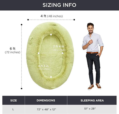 Bedsure Memory Foam Human Dog Bed 72"x48"x12" Calming