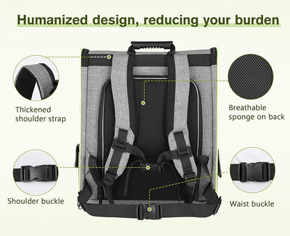 Pecute Cat Carrier Backpacks, Expandable Cat Backpack with Shade Cover, Breathable Mesh, Pet Carrier Backpack for Cats Small Dogs Puppies, Dog Carrier Backpack Great for Travel Hiking Camping Outdoor