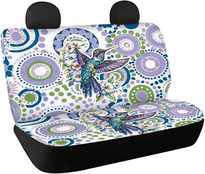 AFPANQZ Aztec Hummingbird Car Seat Cover Rear Seats Only High Stretchy Washable Bucket Seat Cushion Protector Backseats Covers for Girls Women