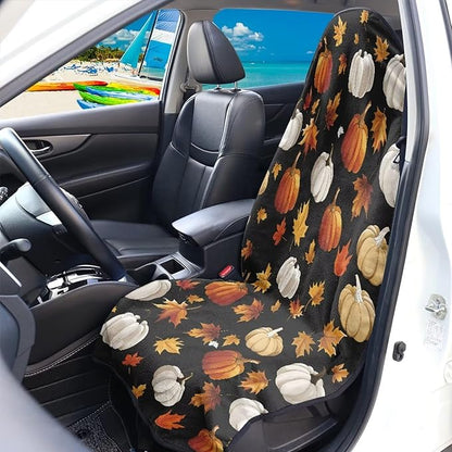 Yewattles Maple Leaf Pumpkin Waterproof Sweat Towel Car