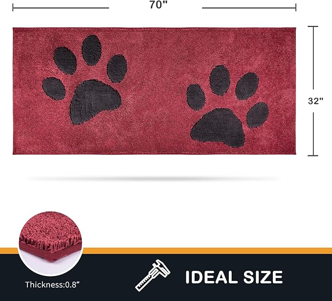 PURRUGS Dirt Trapper Door Mat 32" x 70"