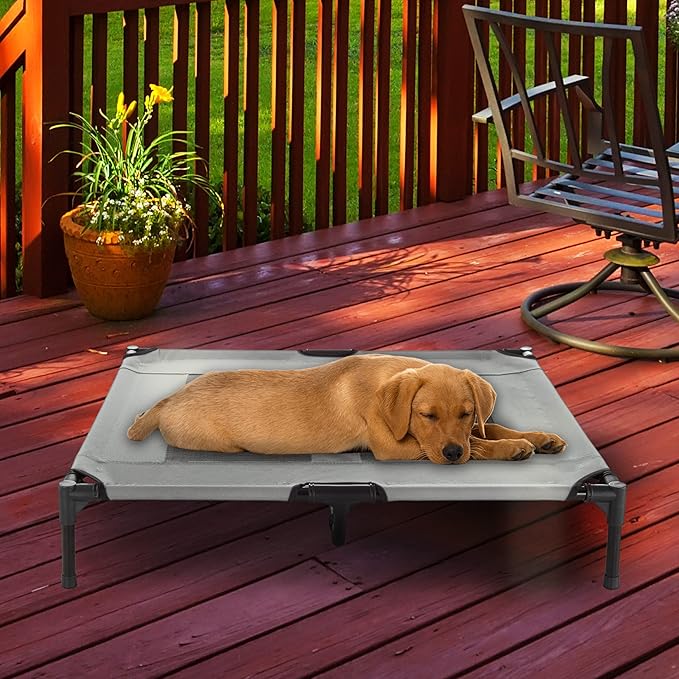 Elevated Dog Bed 36x29.75-Inch Portable 80lbs by